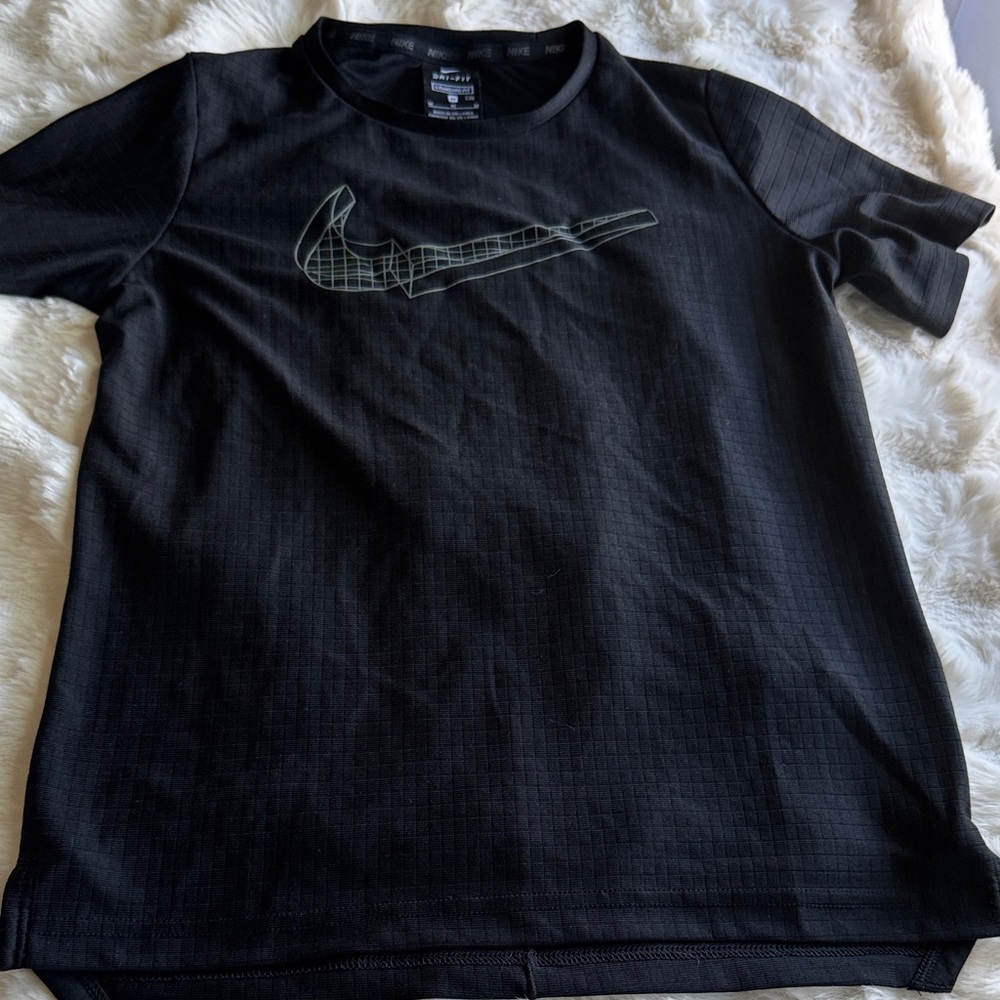 Nike Black Tee with Graphic Swoosh